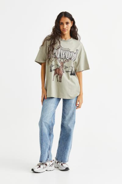 Oversized Printed T-shirt | H&M (US + CA)