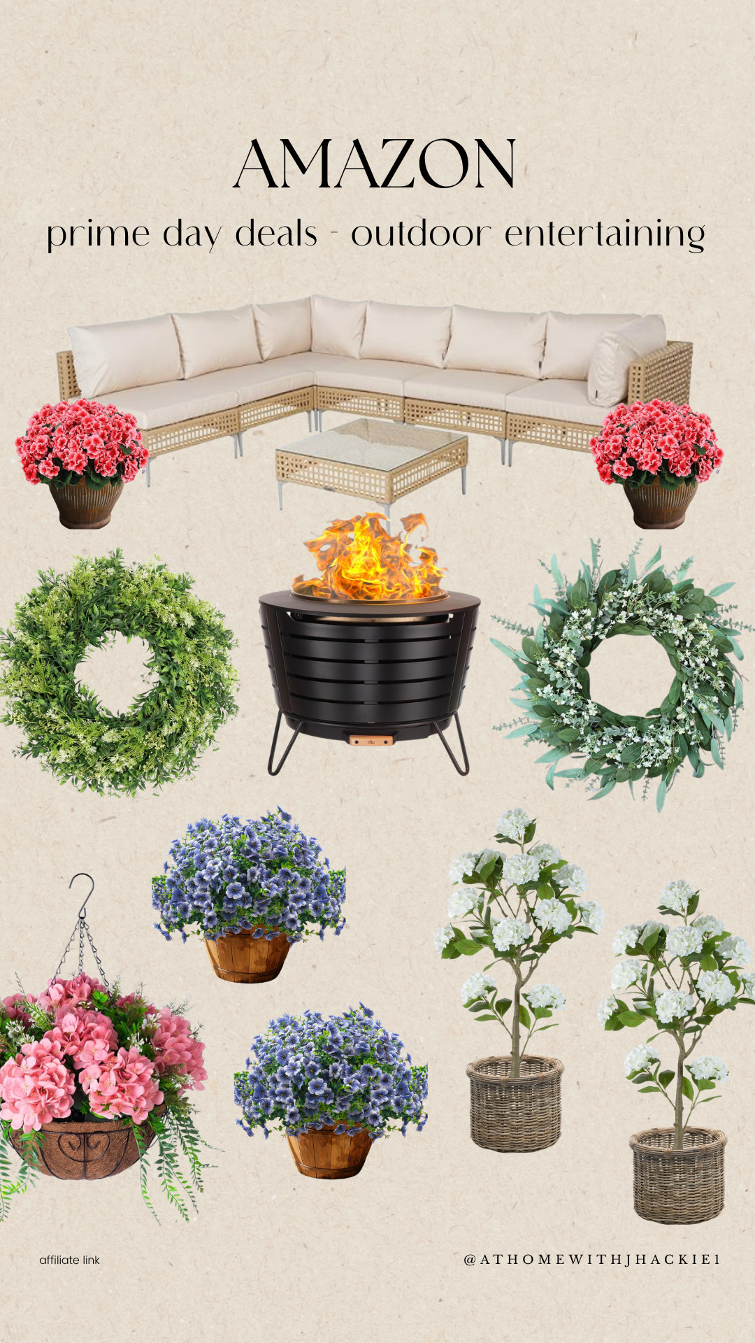 Amazon Prime Day Deals – Outdoor Entertaining, outdoor entertaining, patio furniture, outdoor sectional, wicker patio set, fire pit table, outdoor decor, artificial wreath, front porch decor, potted hydrangeas, outdoor planters, hanging flower basket, faux outdoor plants, backyard makeover, patio styling, outdoor living space, summer entertaining, outdoor furniture deals, garden decor, Amazon outdoor finds, backyard inspiration

#LTKSeasonal #LTKHome #LTKSaleAlert