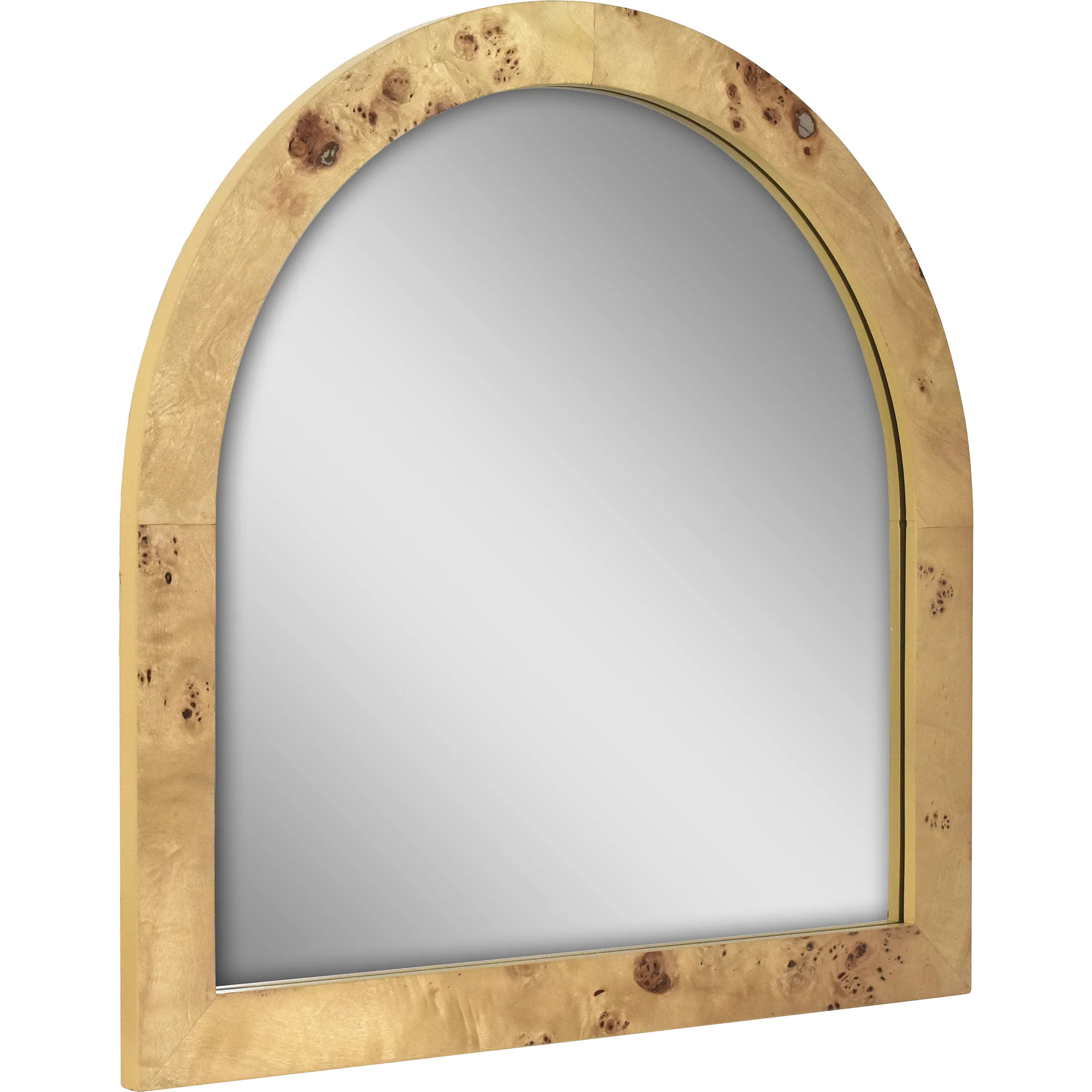 Beautiful Burlwood Arched Boho Vanity Decorative Mirror by Drew Barrymore, 22" Burlwood Bathroom Vanity Mirror for Wall, Bedroom and Entryway | Walmart (US)