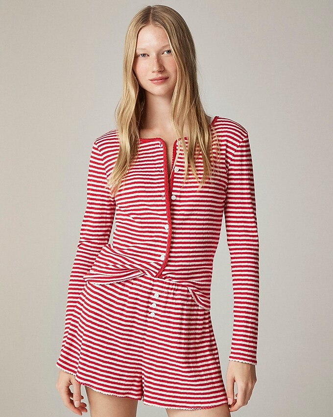 Pointelle short in stripe | J. Crew US