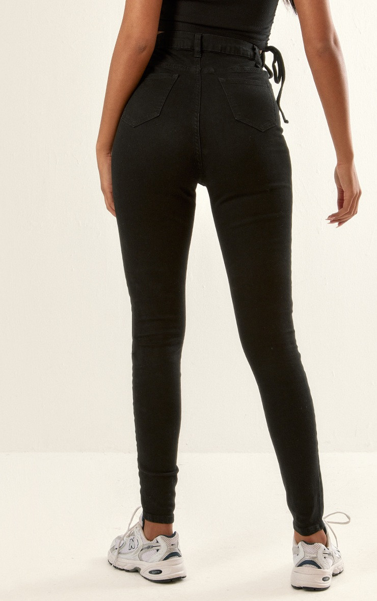 PRETTYLITTLETHING Tall Black Skinny 5 Pocket Jeans | PrettyLittleThing UK