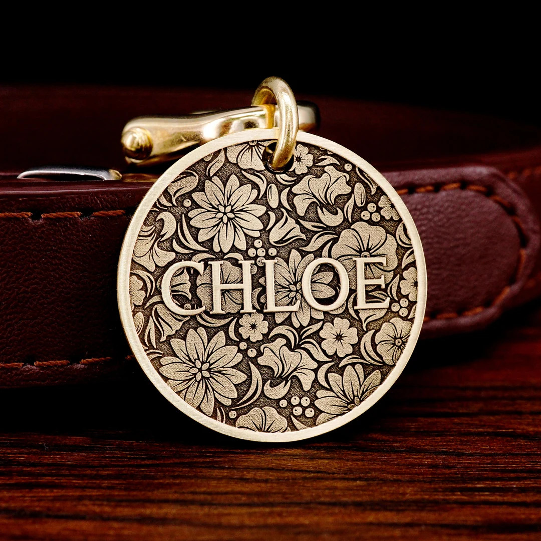 Custom Pet Tag Personalized Dog Tag Cat ID Tag Brass Dog - Etsy | Etsy (US)