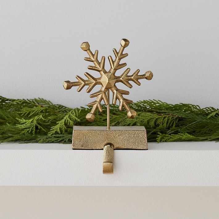 Brass Snowflake Stocking Holder | West Elm (US)