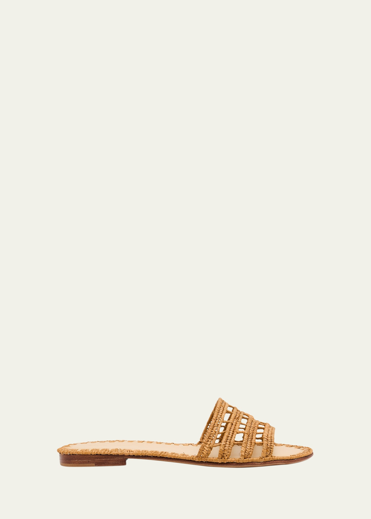 Carrie Forbes Alana Raffia Flat Slide Sandals | Bergdorf Goodman
