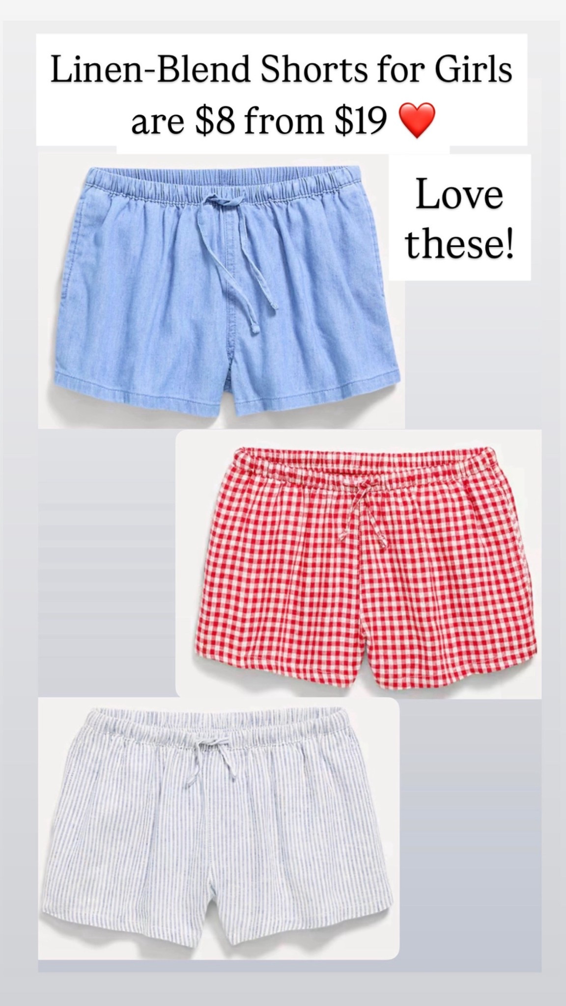 Best deal on linen-blend shorts for girls - only $8!!!

#LTKKids #LTKSaleAlert