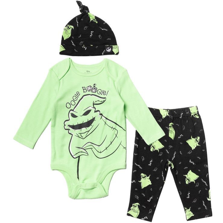 Disney Nightmare Before Christmas Zero Sally Jack Skellington Baby Bodysuit Pants and Hat 3 Piece... | Target