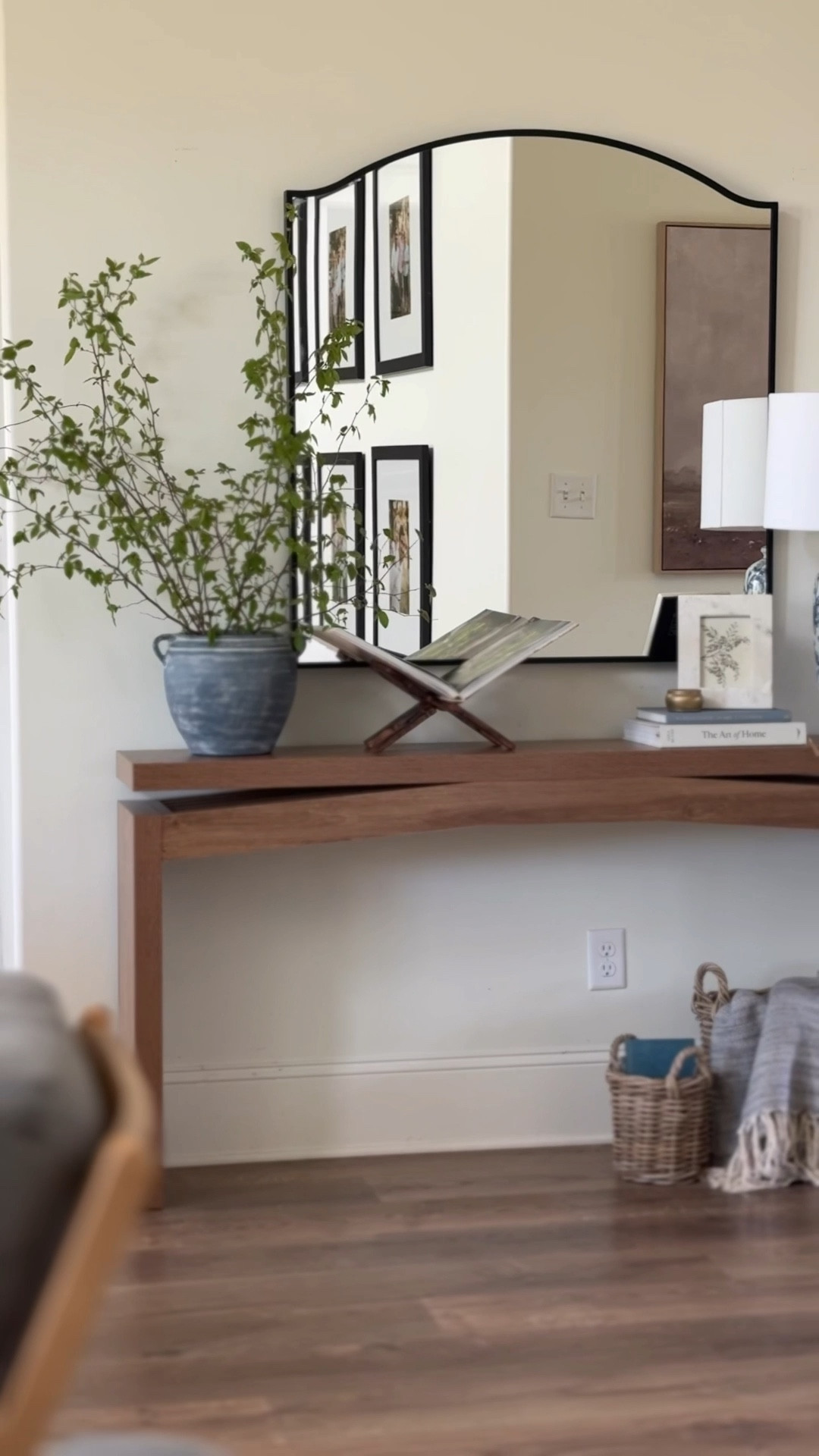 This wall has always felt a little awkward to me, and I never really knew what to do with it. I didn’t think I could put a console table here because I was worried it would cut into the walkway too much, but it turns out I just hadn’t found the right one yet.

This console table from @Wayfair  is narrow enough (12” depth) that it doesn’t feel like it cuts into the walkway, and it gave that entryway moment this large blank wall needed. Plus, it has the look of a more expensive designer table I’ve had my eye on for years. #wayfairpartner

Adding the mirror really helped open everything up and created such a beautiful focal point.✨

If you have a large wall like this that you’re not sure what to do with, I hope this gives you an idea 🤍

#ad #wayfair @Shop.LTK #liketkit

#LTKHome
