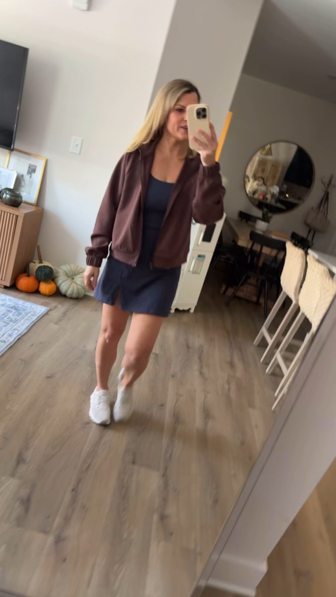 Favorite tennis dress paired with my new favorite Target jacket ❤️