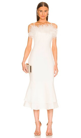 Feather Aurora Dress in White | Revolve Clothing (Global)