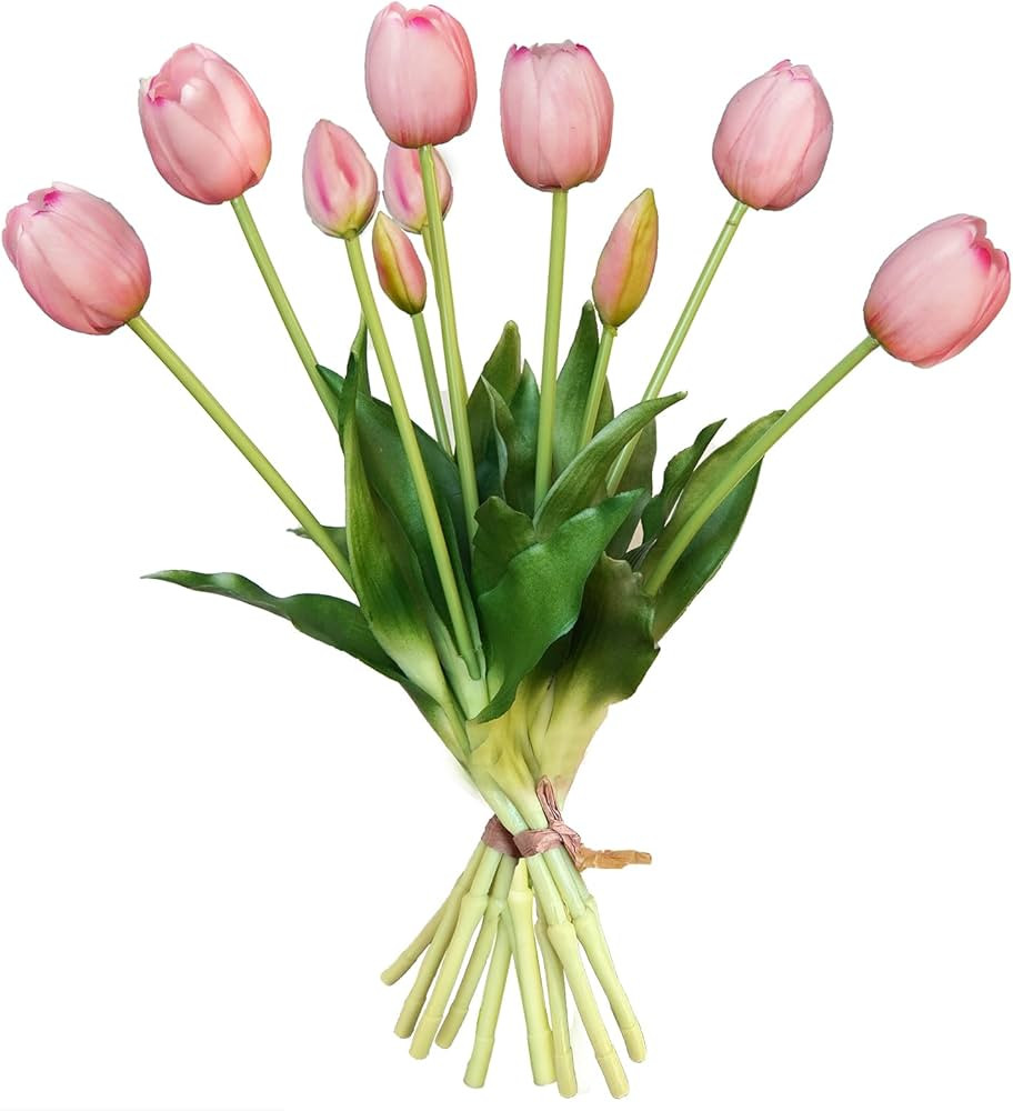 10 Pcs Fake Tulips Tulips Artificial Flowers Real Touch Fake Flowers Artificial Flower Bouquet fo... | Amazon (US)