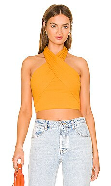superdown Amelie Wrap Top in Orange from Revolve.com | Revolve Clothing (Global)