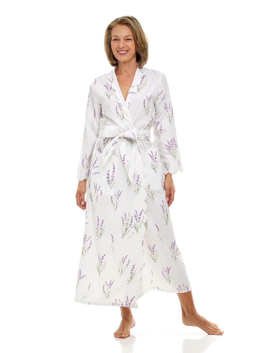 Lavender Print Classic Robe | Heidi Carey