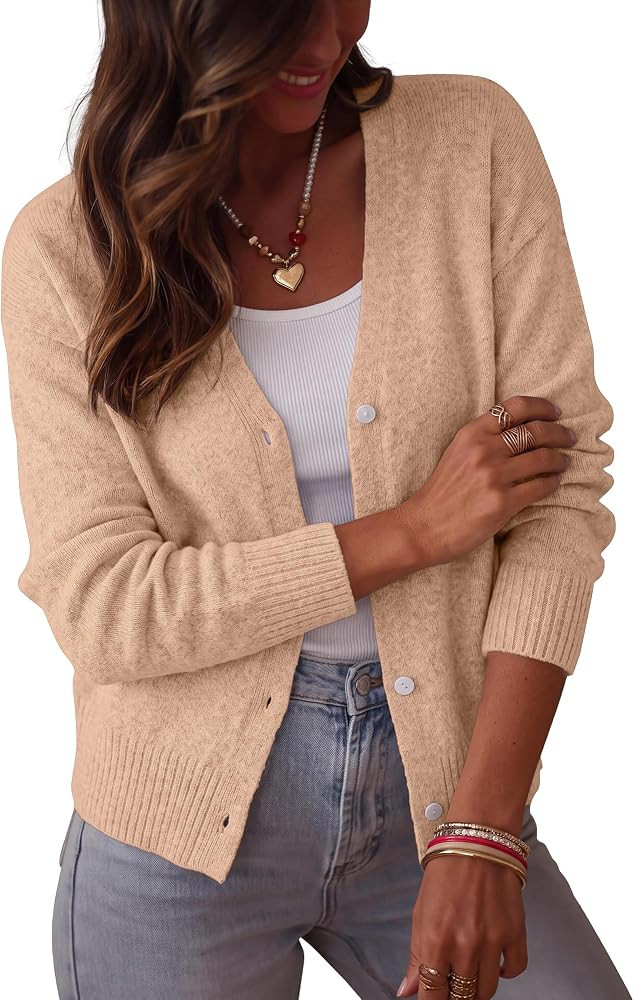 BTFBM V Neck Cardigan Sweaters for Women 2026 Fall | Amazon (US)