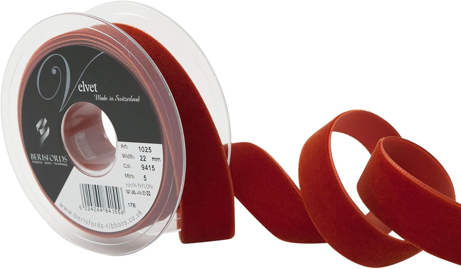 Berisfords Velvet Ribbon, Acajou, 10.2 x 3 x 10.2 cm | Amazon (UK)