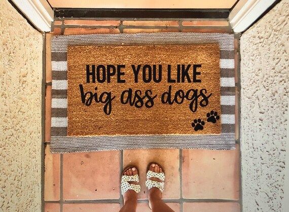 Hope you like big ass dogs doormat, cute doormat, dog doormat, funny doormat | Etsy (US)