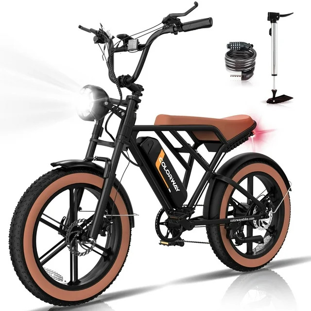 COLORWAY 750W Electric Bike for Adults,20X4.0 Fat Tire Off-Road E bike,48V/15Ah Battery Snow Beac... | Walmart (US)