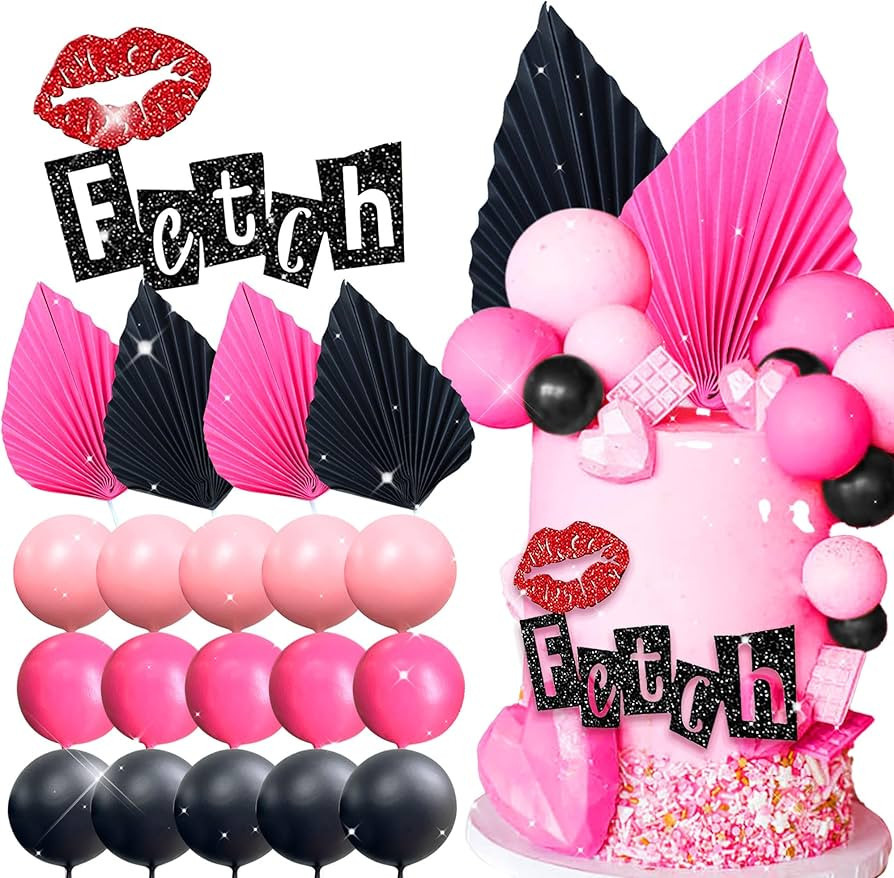 LaVenty Mean Girl Cake Topper Mean Girl Birthday Party Decoration Cupcake Toppers for Wedding Bri... | Amazon (US)