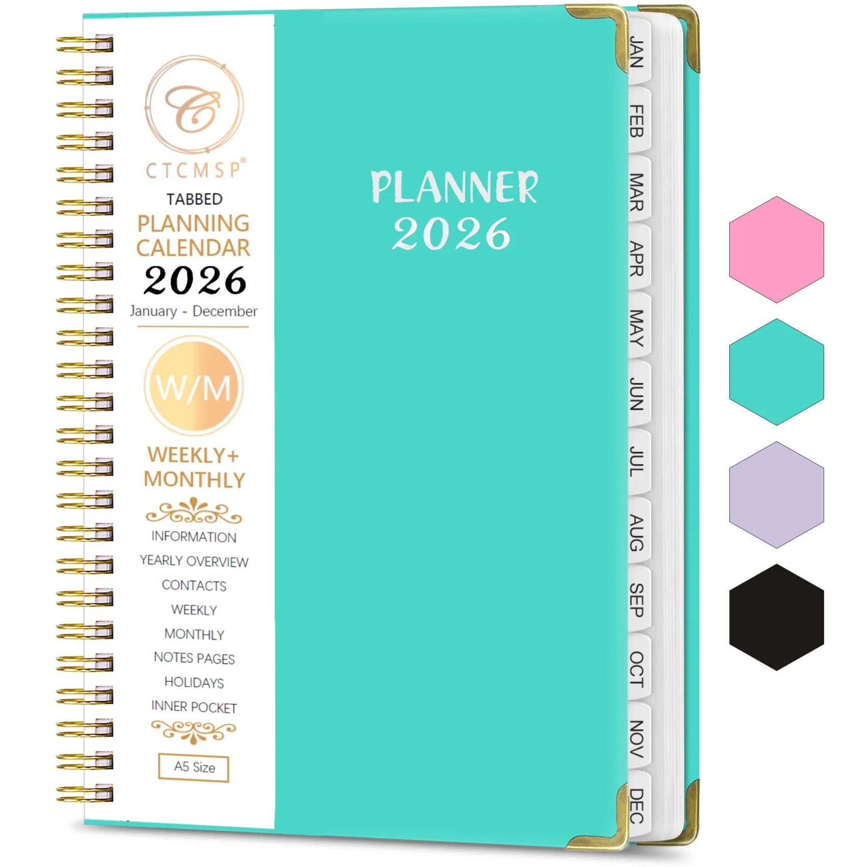 2026 Planner Weekly Monthly Planner Calendar Notebook(Jan-Dec.2026,6.3"x8.5")Daily Agenda Schedul... | Walmart (US)