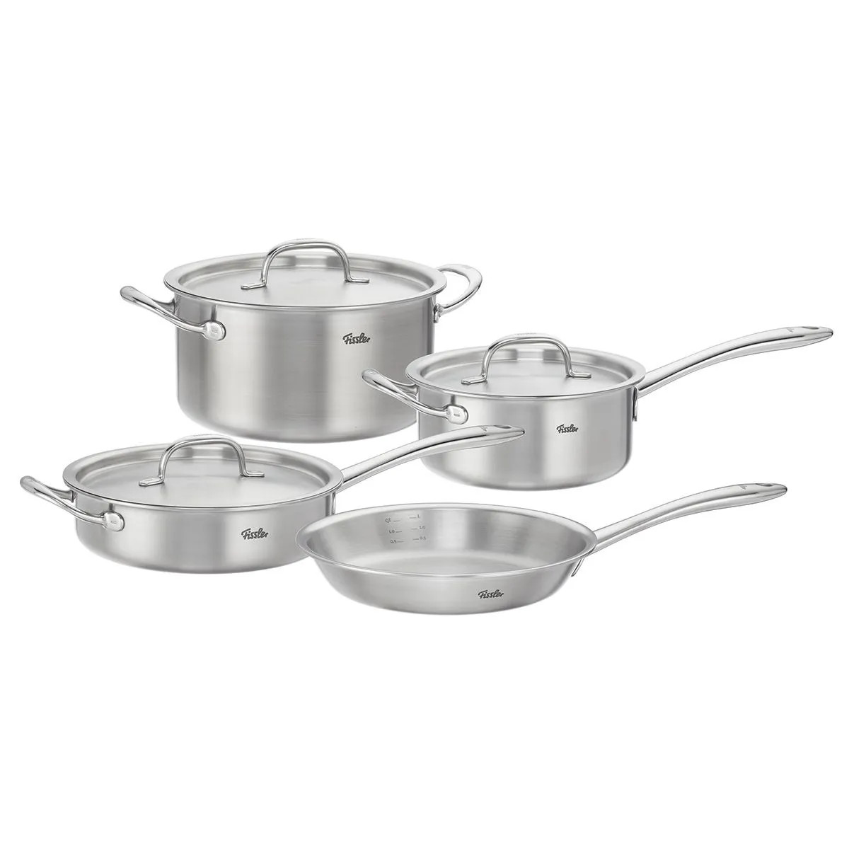 7-Piece 5 Ply Stainless Steel Cookware - German Made Durability | Fissler (US)