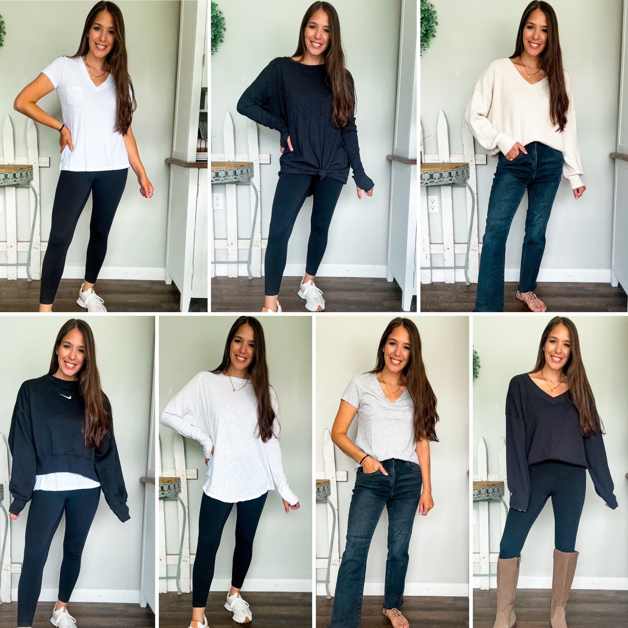 Nordstrom anniversary sale! Open to Influencer status today! Open to the public July 12th! 
Wearing small in v neck tees
XS in Nike sweatshirt 
Small in ribbed v neck sweaters 
XS in white thumbhole top 
Size XS black thumb hole top! 
Boots tts 
Tennis shoes tts 
Sandals tts 
Leggings tts 
Denim black jeans Tts petite option 

#LTKFindsUnder100 #LTKStyleTip #LTKSaleAlert