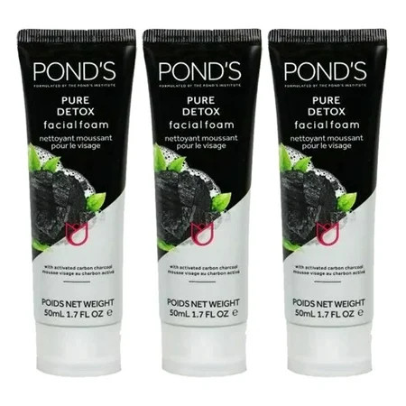 Ponds Pure Detox Facial Foam. Skin Exfoliator and Scrub. Removes Dirt, Dead Skin and Impurities. Con | Walmart (US)