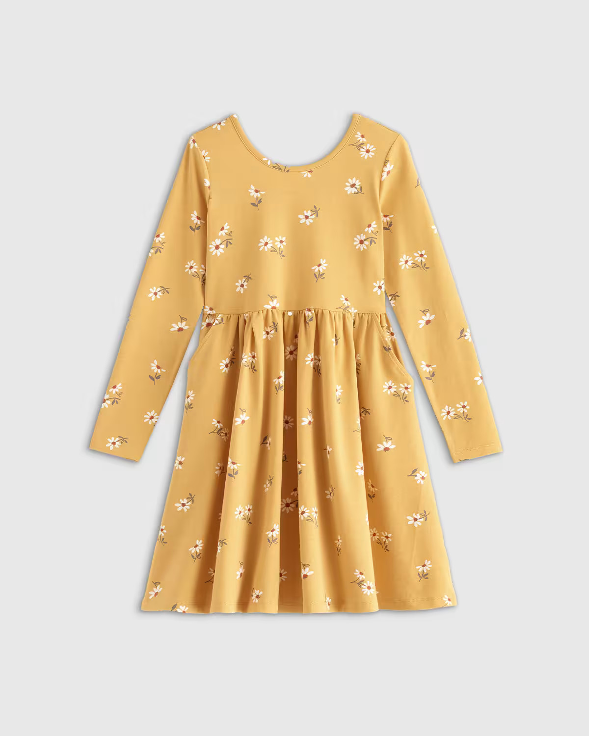 Girl's Organic Cotton Long Sleeve Skater Dress | Quince