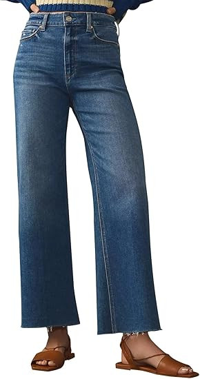 KUNMI Jeans for Women Wide Leg Baggy High Waist Boyfriends Straight Leg Stretchy Denim Pants Tren... | Amazon (US)