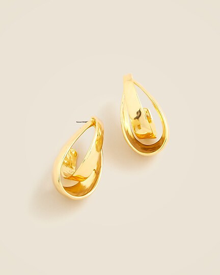 Interlocked teardrop hoop earrings | J. Crew US