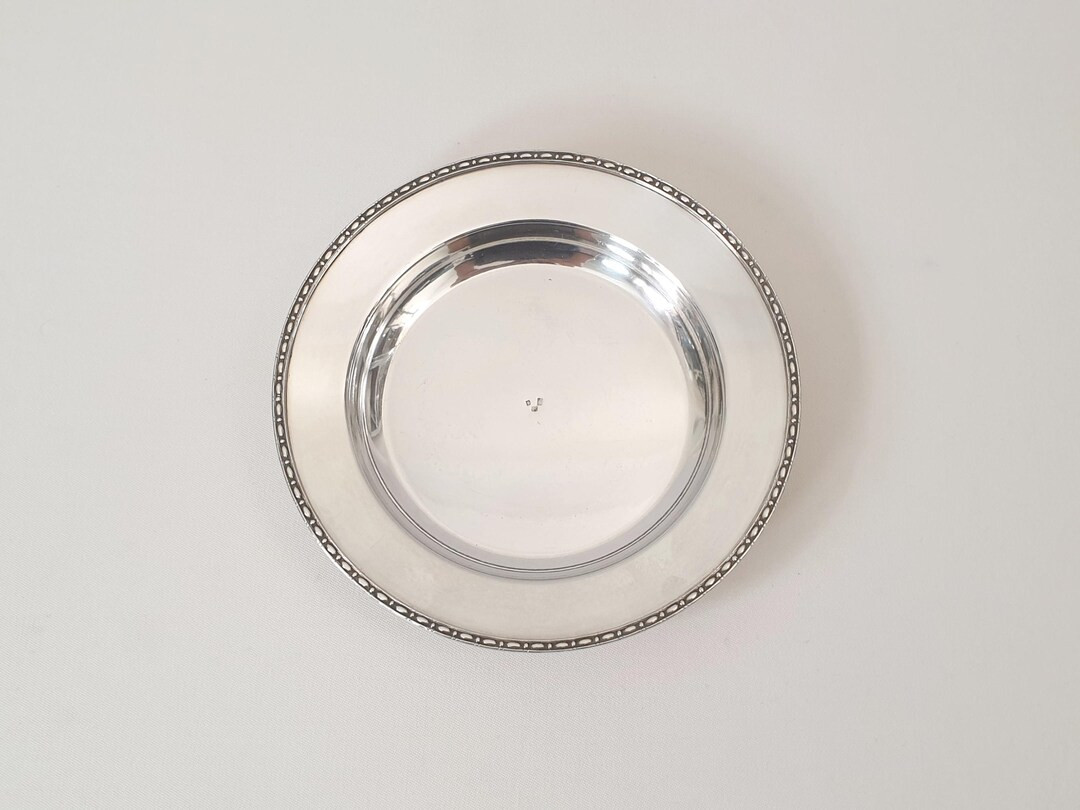 French Small Silver Plated Small Round Dish - Baby Porridge Food Plate or Small Trinket Dish - Et... | Etsy (US)
