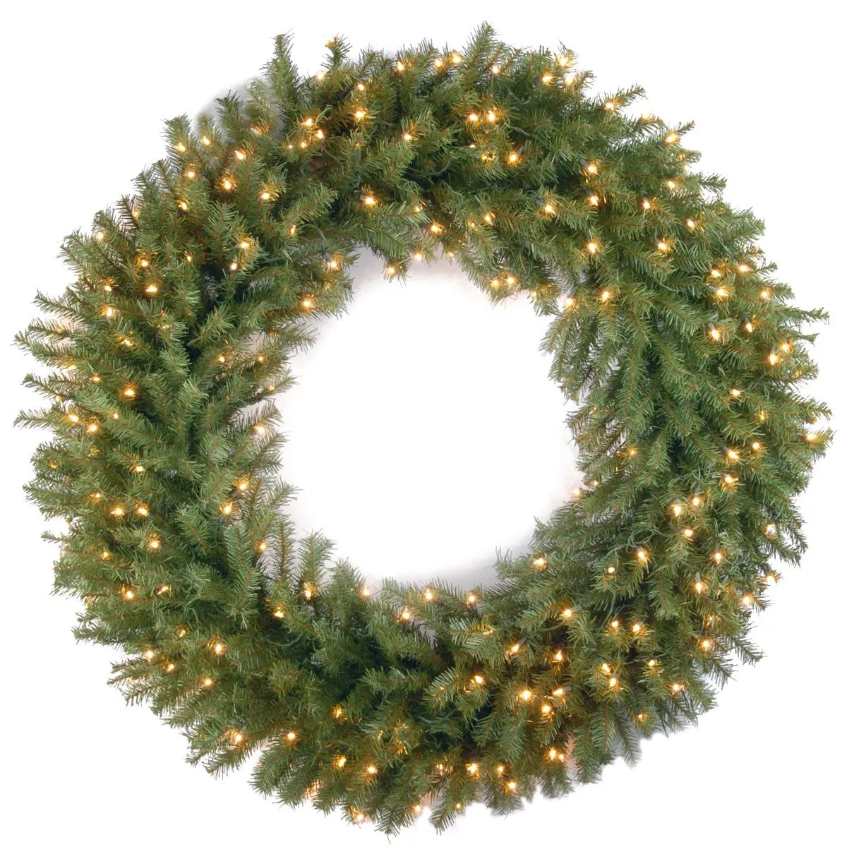 42" Prelit Norwood Fir Christmas Wreath White Lights - National Tree Company | Target