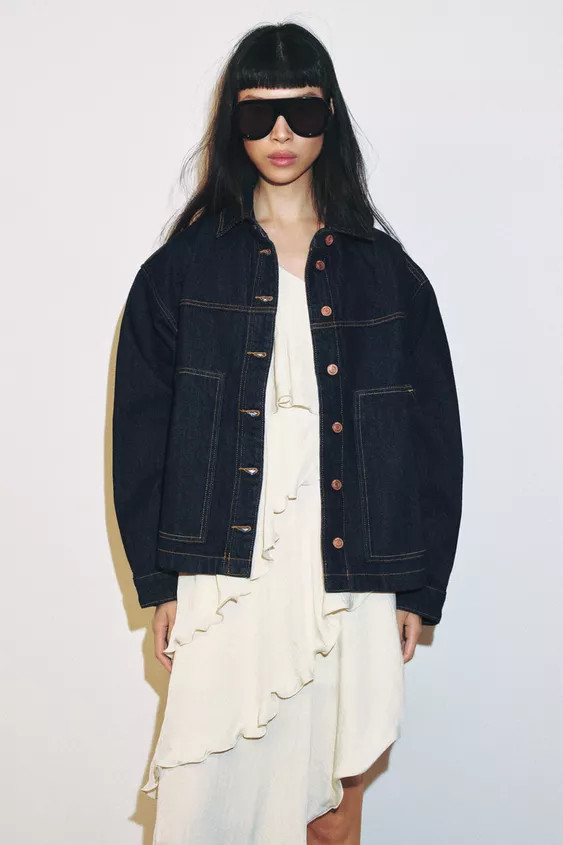 BLOUSON COURT Z1975 EN DENIM | Zara FR