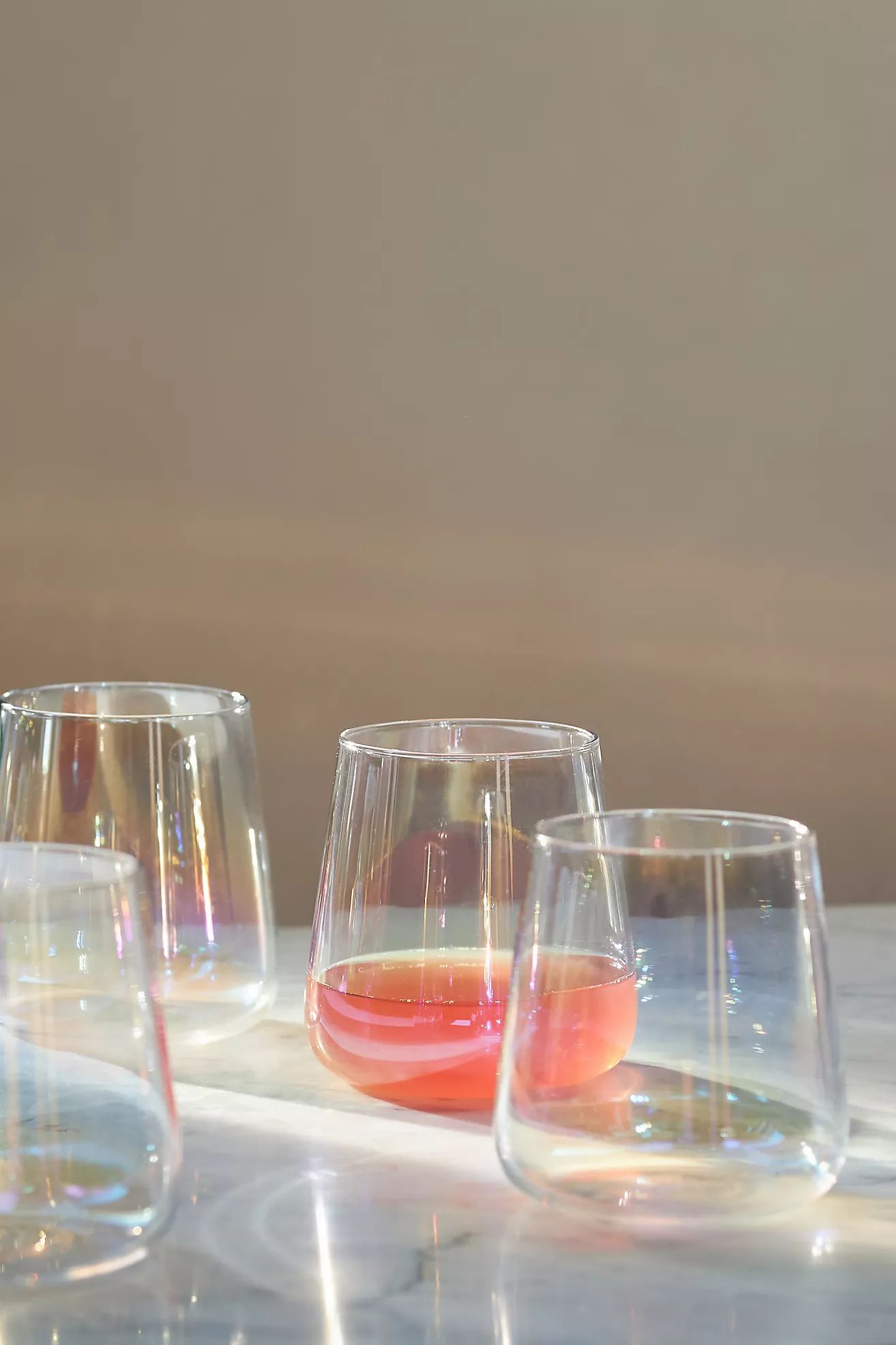 Morgan Stemless Wine Glasses, Set of 4 | Anthropologie (US)