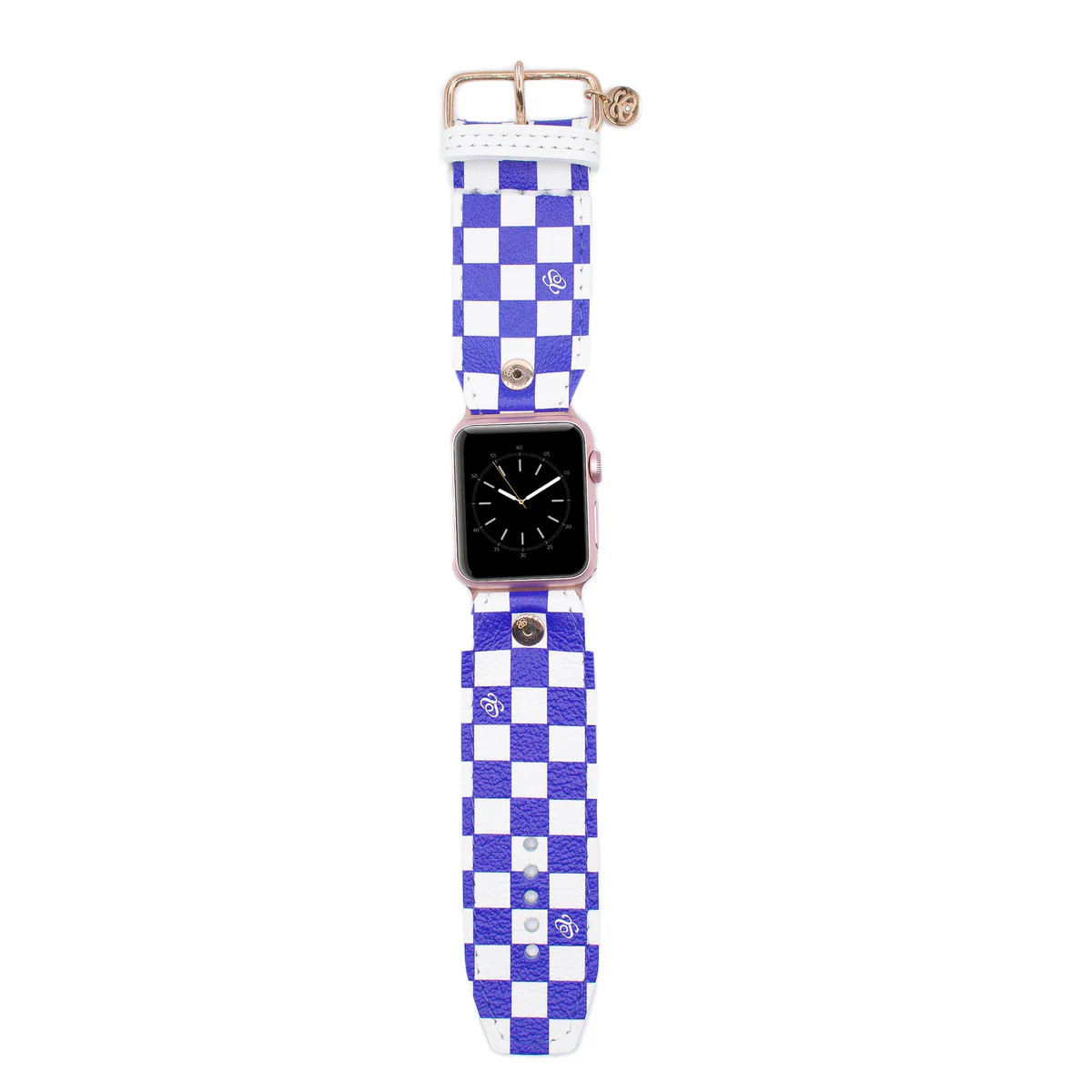 Electric Blue Mini Checks Sivella Watchband | Sparkl