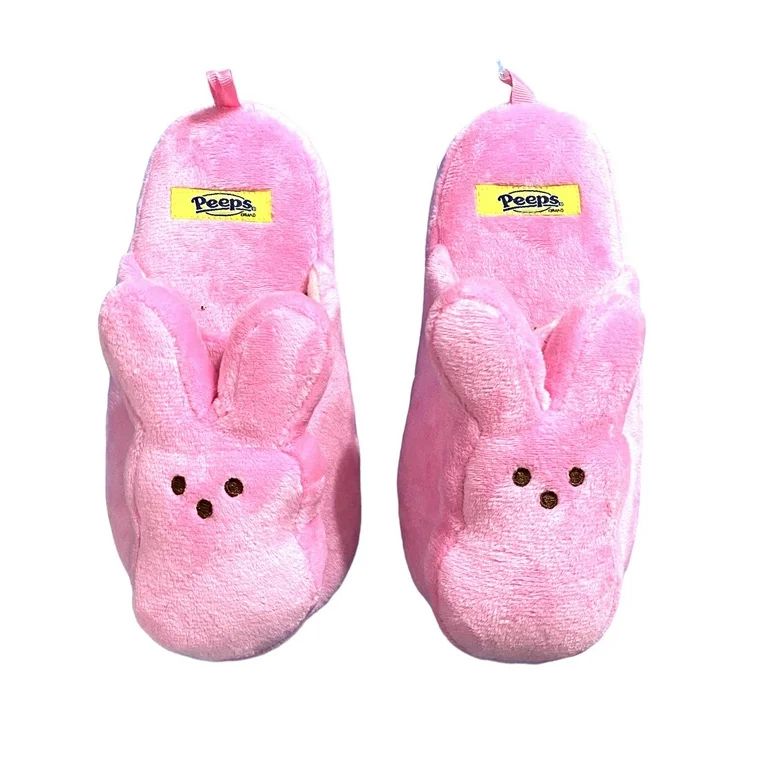 Peeps Plush Easter Bunny Pink Slippers Kids' Youth Size M (1/2) | Walmart (US)