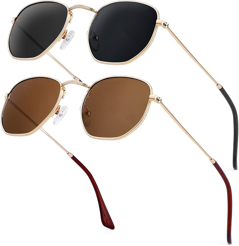 KALIYADI Hexagon Sunglasses For Women Men Polarized, Square Sunglasses For Womens Sun Glasses UV ... | Amazon (CA)