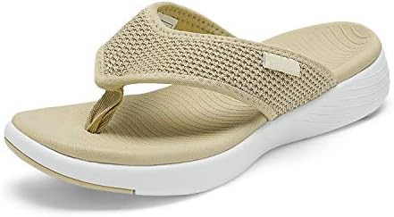 DREAM PAIRS Women's Arch Support Soft Cushion Flip Flops Thong Sandals | Amazon (US)