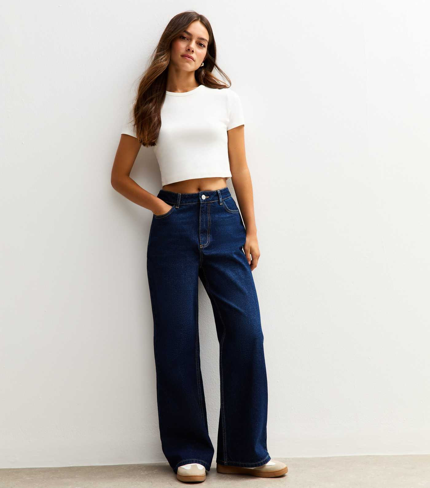 Petite Blue High Waist Adalae Wide Leg Jeans 
						
						Add to Saved Items
						Remove from S... | New Look (UK)