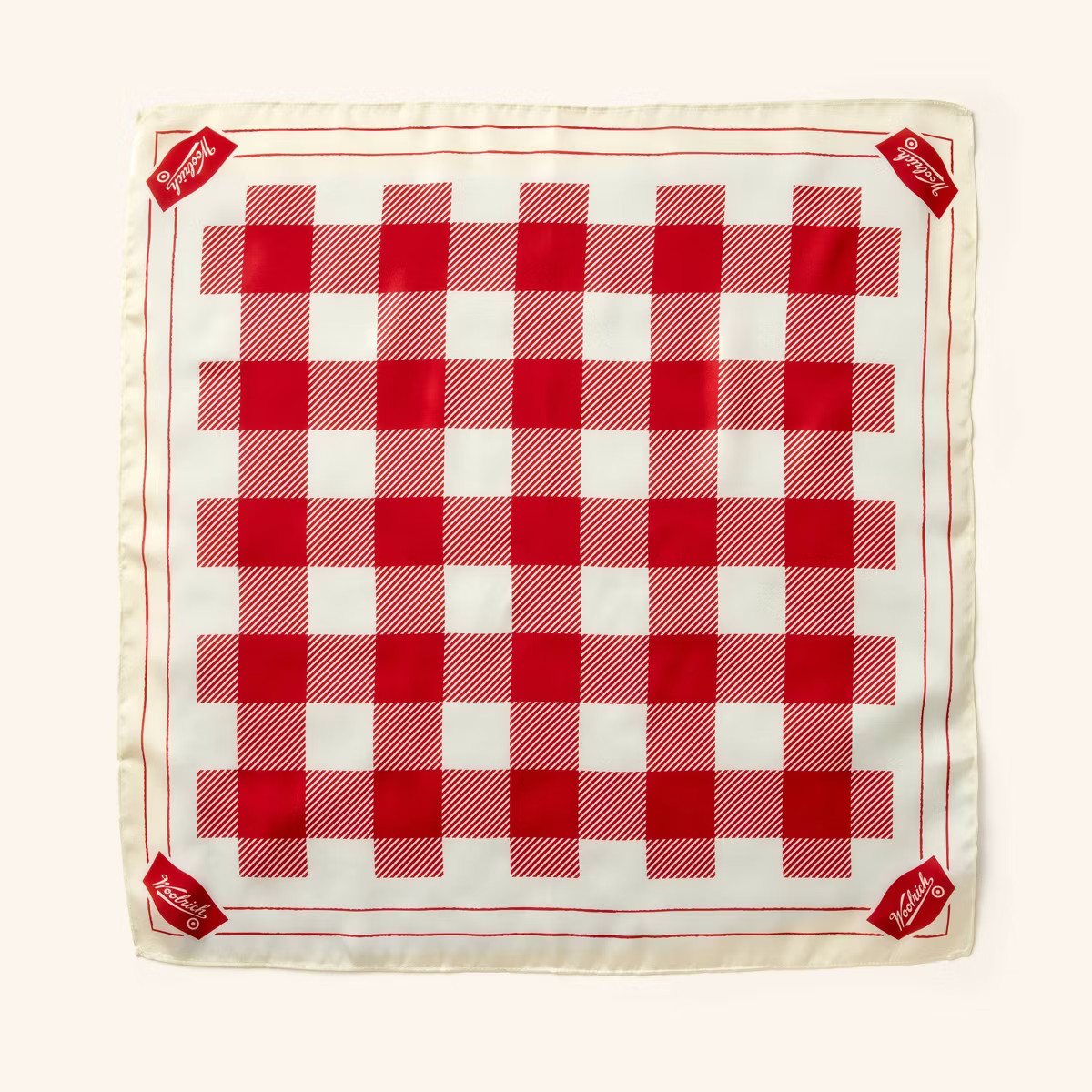 Adult Buffalo Check Silky Bandana - Woolrich x Target Red/Cream | Target