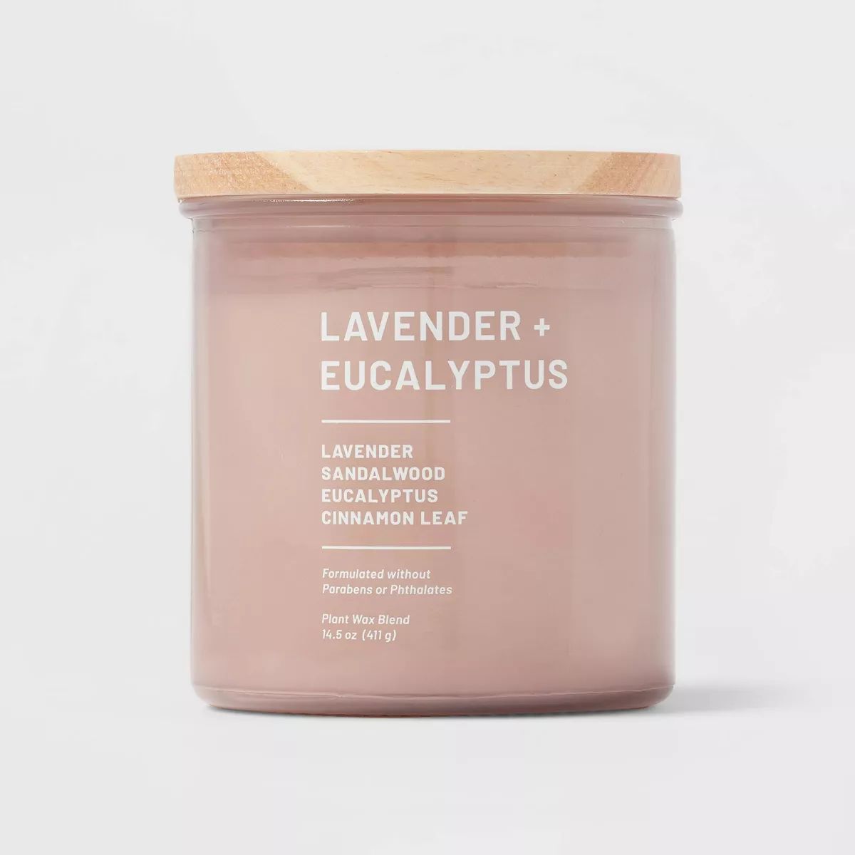 Tinted Glass Lavender + Eucalyptus Jar Candle Light Pink - Threshold™ | Target
