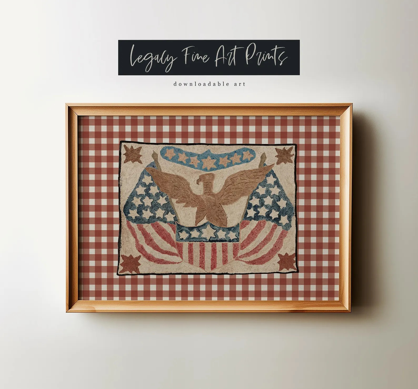 Vintage American Wall Art | Patriotic USA Wall Art Download | Rustic Americana Decor | 4th of Jul... | Etsy (Global)