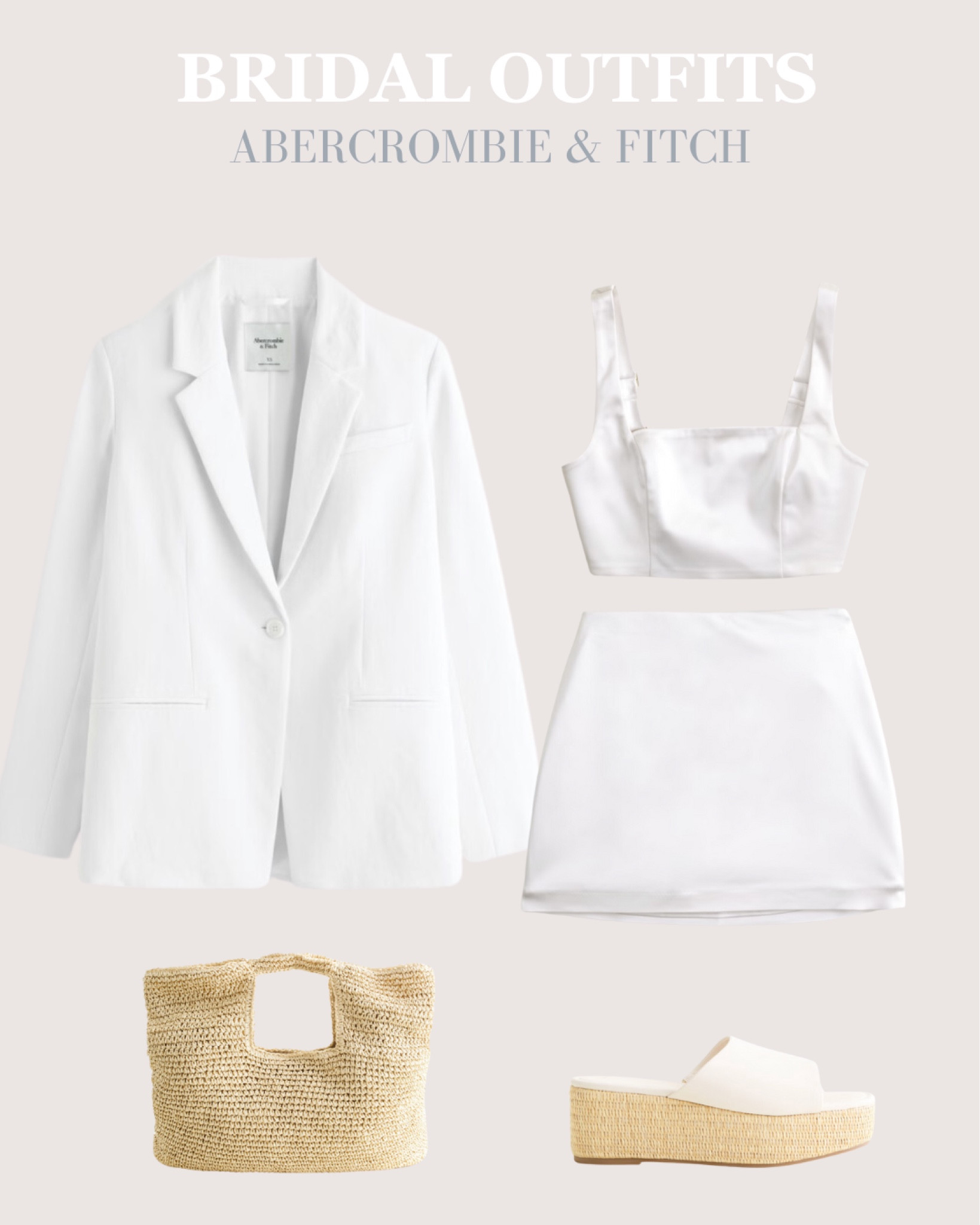 Classy Bridal Bachelorette Outfit | All White Bridal Bachelorette Skirt and Blazer Look  

#LTKwedding #LTKSeasonal #LTKSpringSale