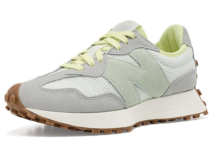 New Balance Classics 327 Women's Shoes Timberwolf/Sea Salt/Light Chrome Blue : 12 B - Medium, Leather/Suede | Zappos.com