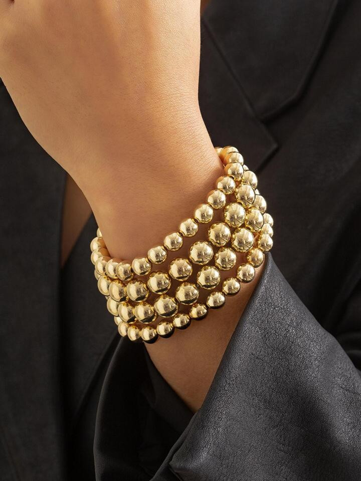 Minimalist Beaded Layered Bracelet | SHEIN