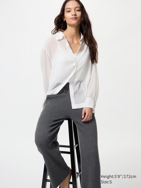 Washable Ribbed Knit Pants | UNIQLO (US)