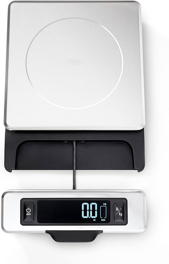 OXO Good Grips 11-Pound Stainless Steel Food Scale with Pull-Out Display | Amazon (US)
