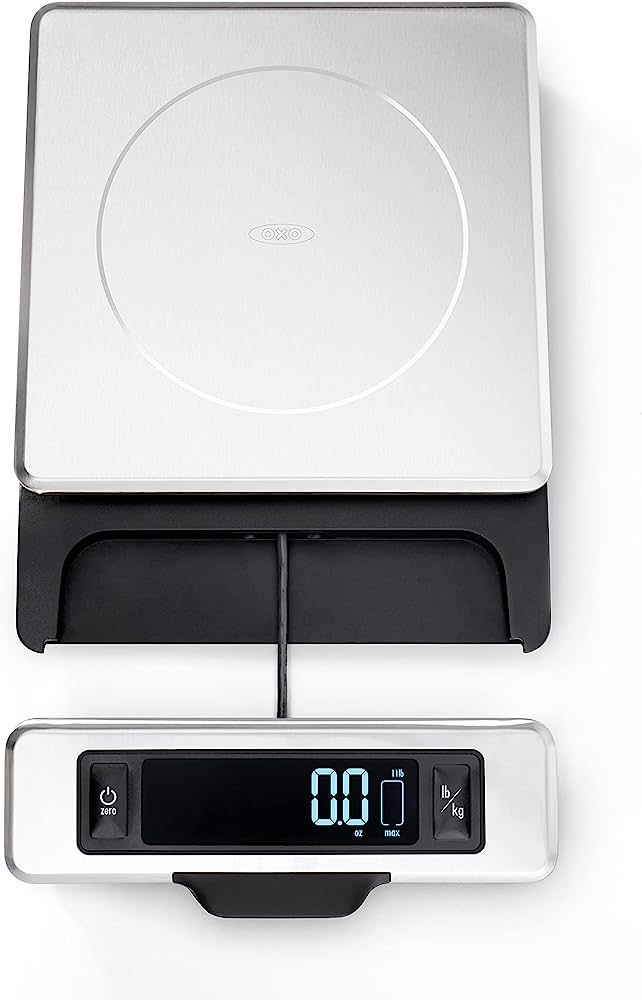 OXO Good Grips 11-Pound Stainless Steel Food Scale with Pull-Out Display | Amazon (US)