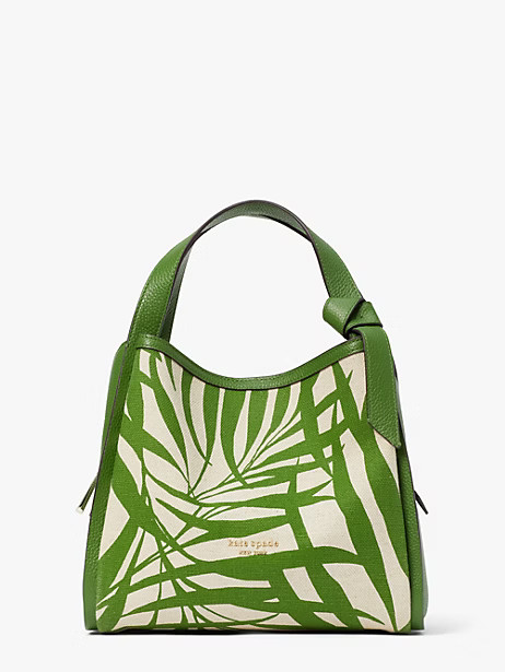 knott palm canvas medium crossbody tote | Kate Spade (US)