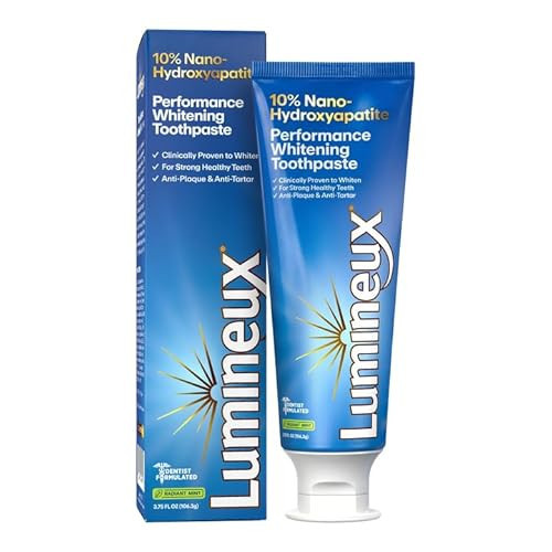 Lumineux 10% Nano Hydroxyapatite Performance Whitening Toothpaste - Fluoride Free & Gentle Whitening - Clinically Supported & NASA-Developed nHA for Strong Enamel & Bright, Smooth Teeth (3.75 oz) | Amazon (US)