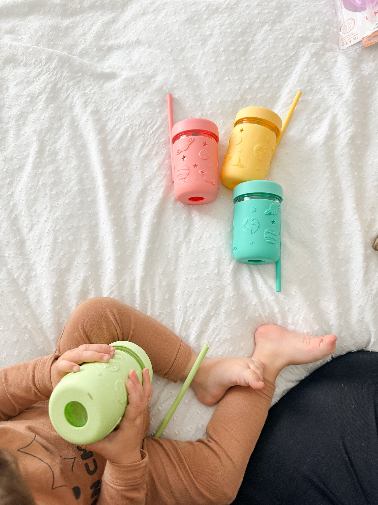 One of my favorite new finds for baby girl

Super cute, glass jar drinking cups for toddlers, with silicone sleeve and straw AND as a plus they’re super easy to clean

#LTKhome #LTKkids #LTKfindsunder50