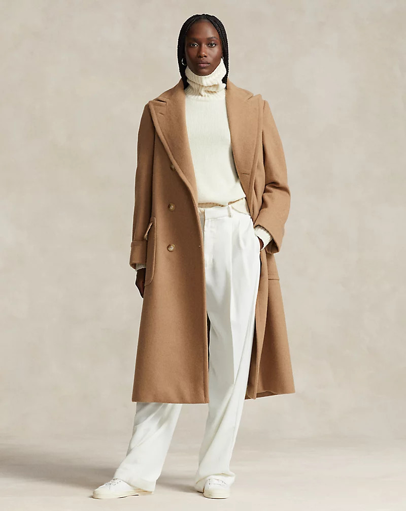 Camel-Hair Twill Long Polo Coat | Ralph Lauren (UK)